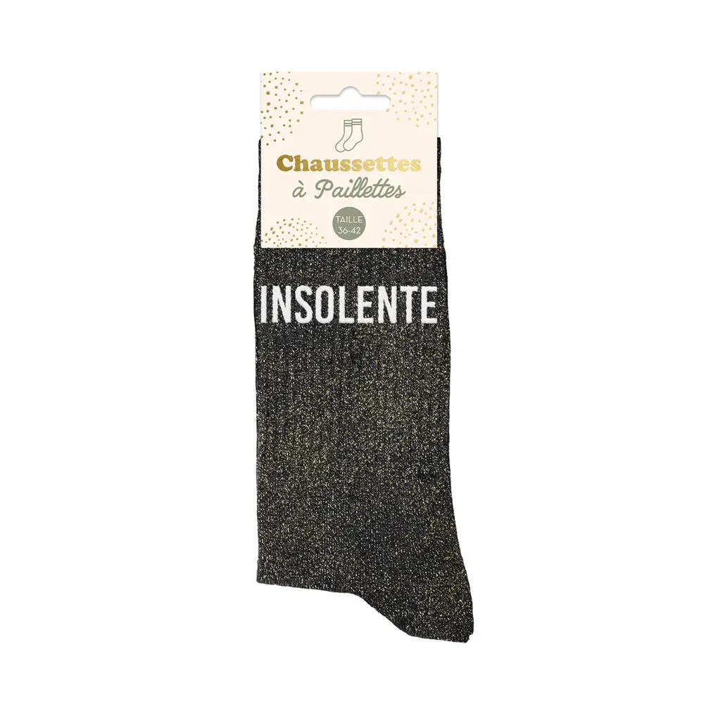 Chaussettes Paillettes "Insolente"
