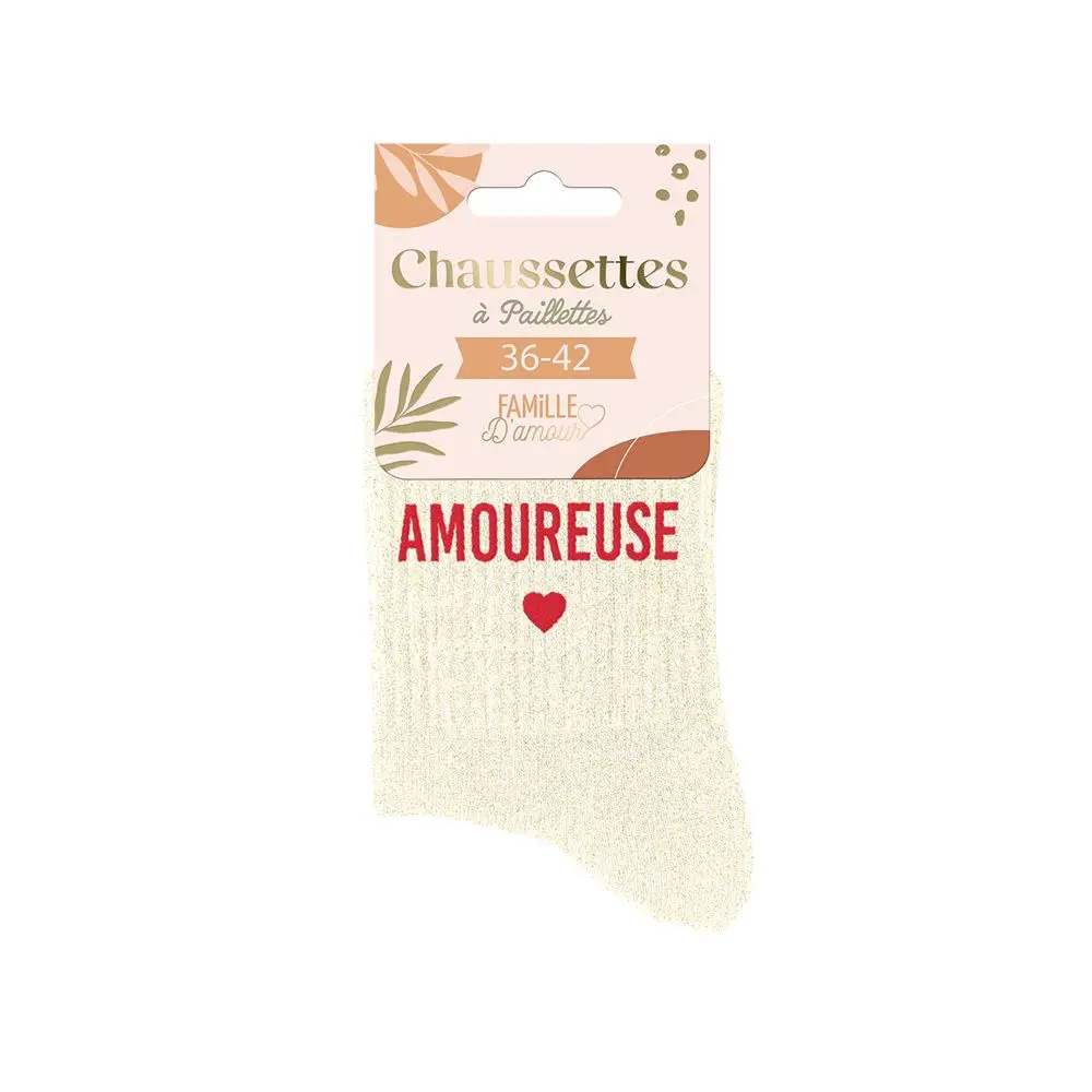 [STC-CD8670V06] Chaussettes Paillettes Amoureuse