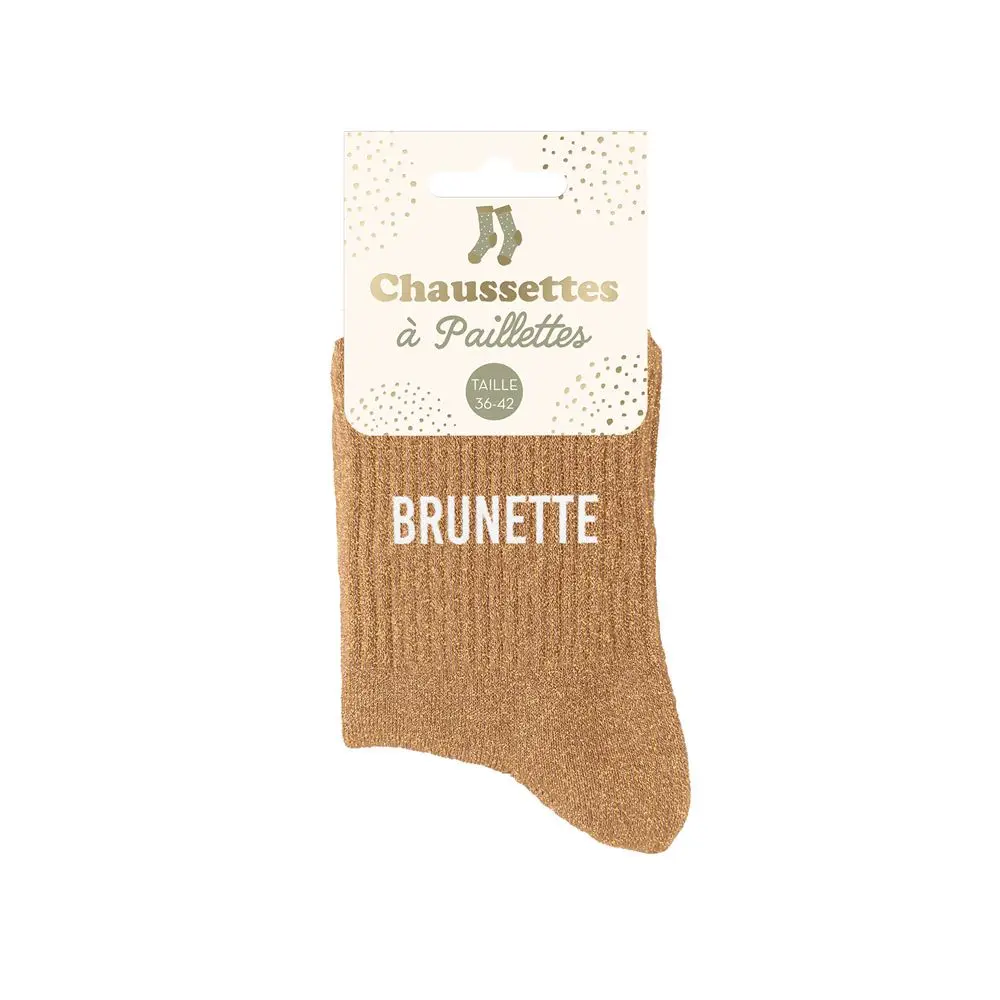 [STC-CD9424V03] Chaussettes Paillettes Brunette