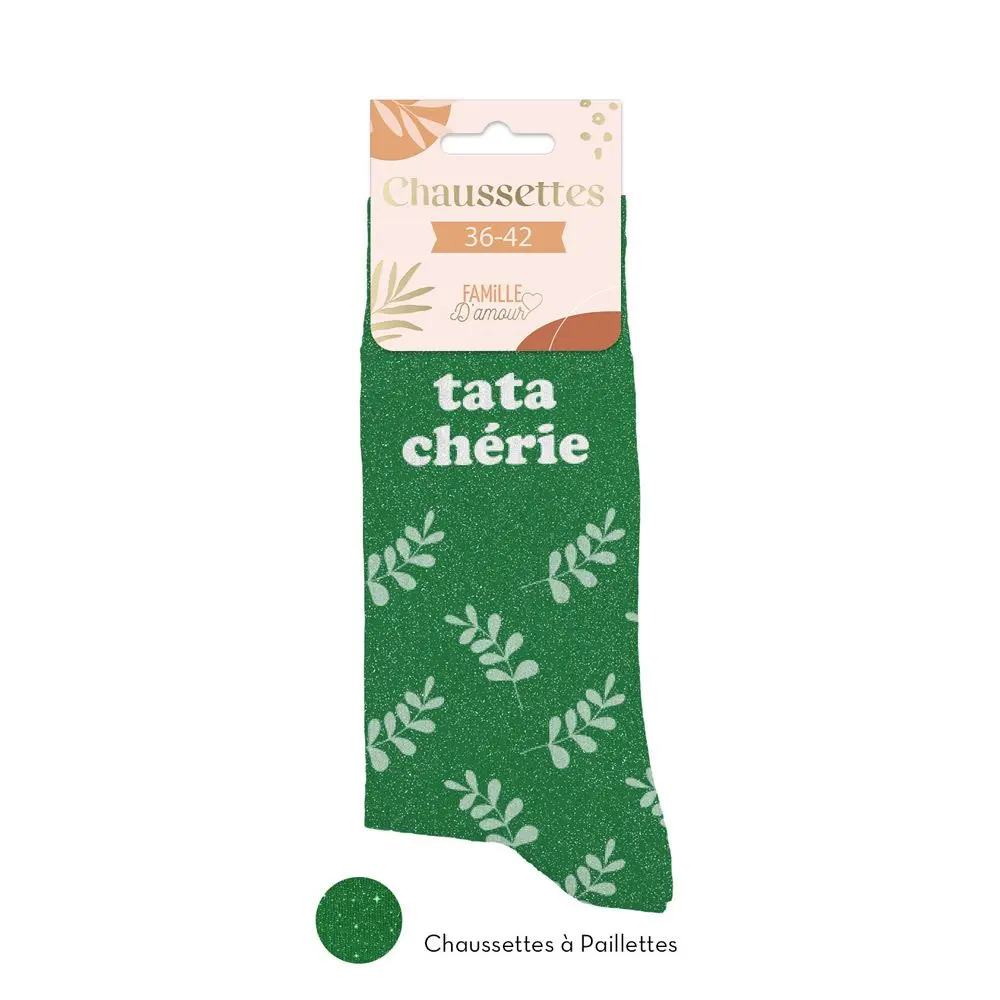 [STC-CD5297B_04] Chaussettes Paillettes Tata Cherie