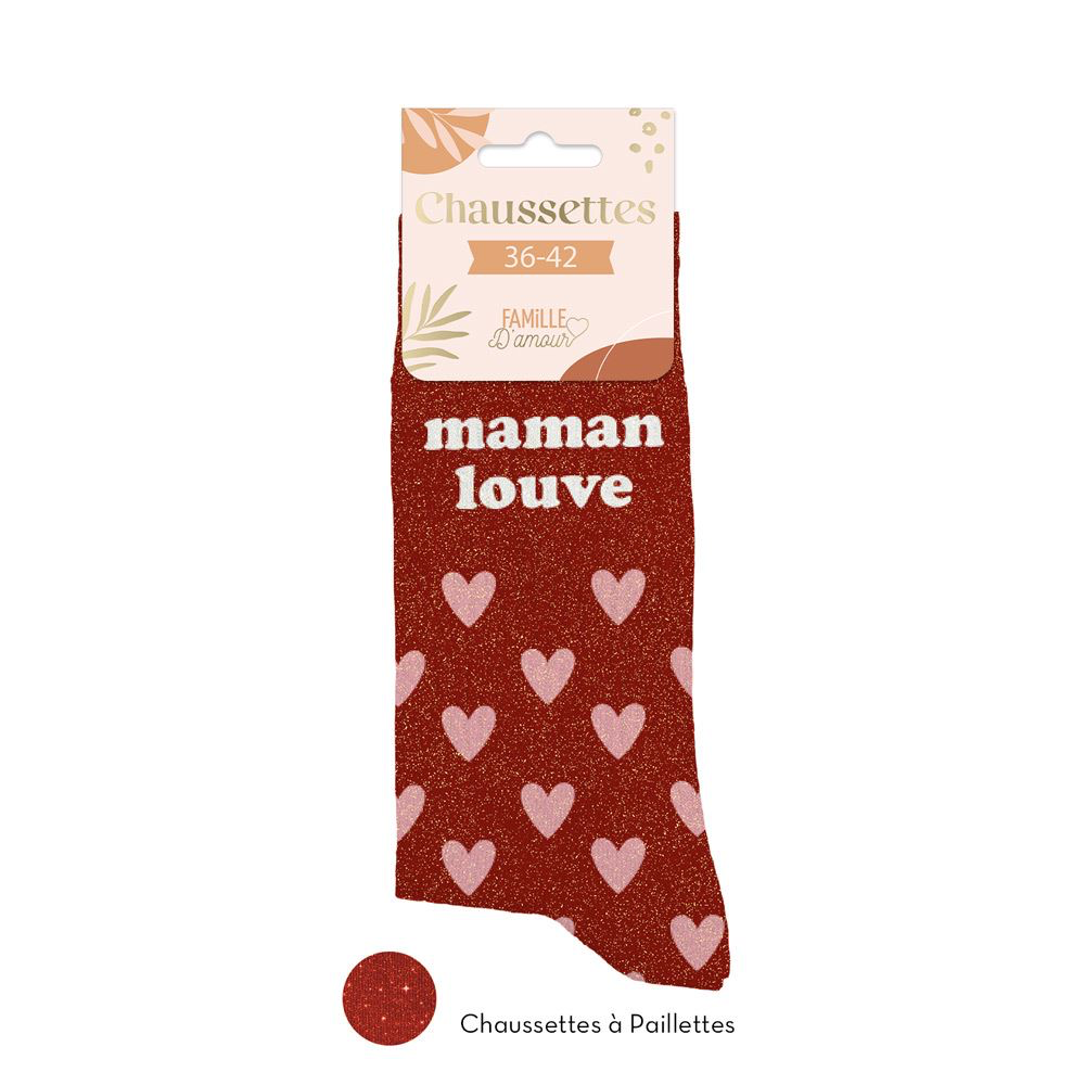 Chaussettes Paillettes Maman Louve
