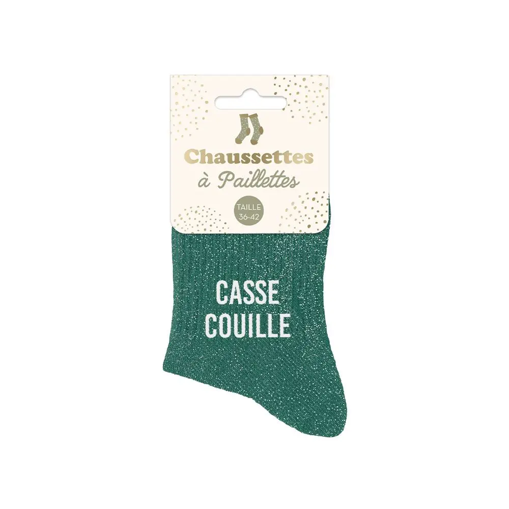 [STC-CD10017V07] Chaussettes Courtes Paillettes Casse Couille
