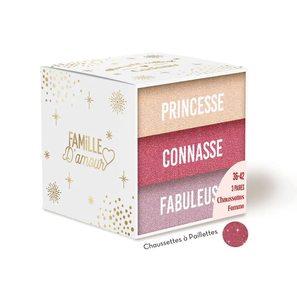Coffret Trio Chaus. Paillettes Princesse