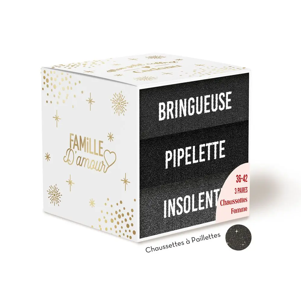 [STC-CD10058V11] Coffret Trio Chaussettes Paillettes Bringueuse