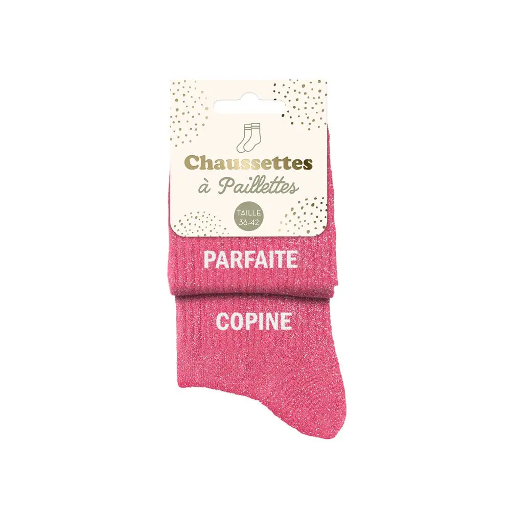 [STC-CD10167V03] Chaussettes Paillettes Duo Parfaite Copine