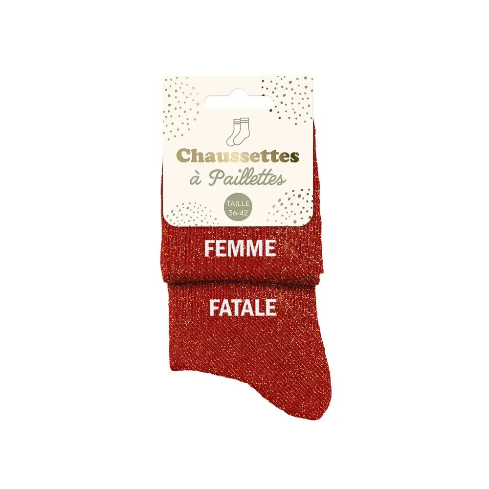[STC-CD10167V06] Chaussettes Paillettes Duo Femme Fatale