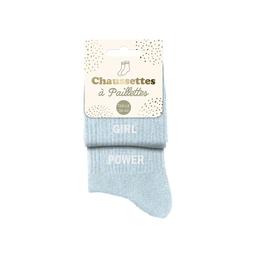 [STC-CD10167V07] Chaussettes Paillettes Duo Girl Power