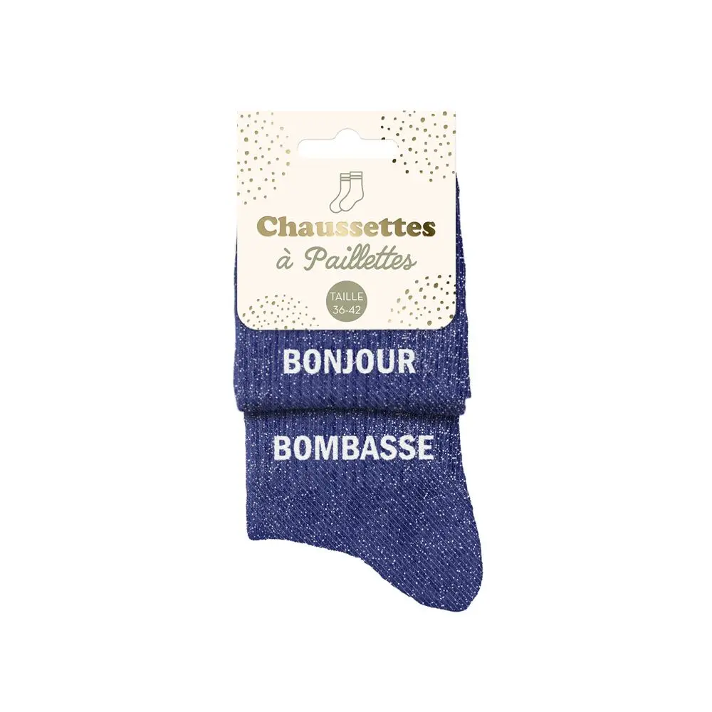 [STC-CD10167V08] Chaussettes Paillettes Duo Bonjour Bombasse