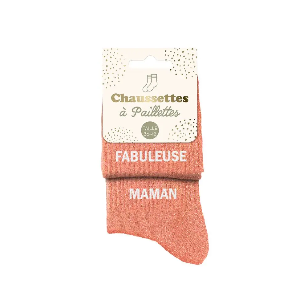 [STC-CD10167V13] Chaussettes Paillettes Duo Fabuleuse Maman