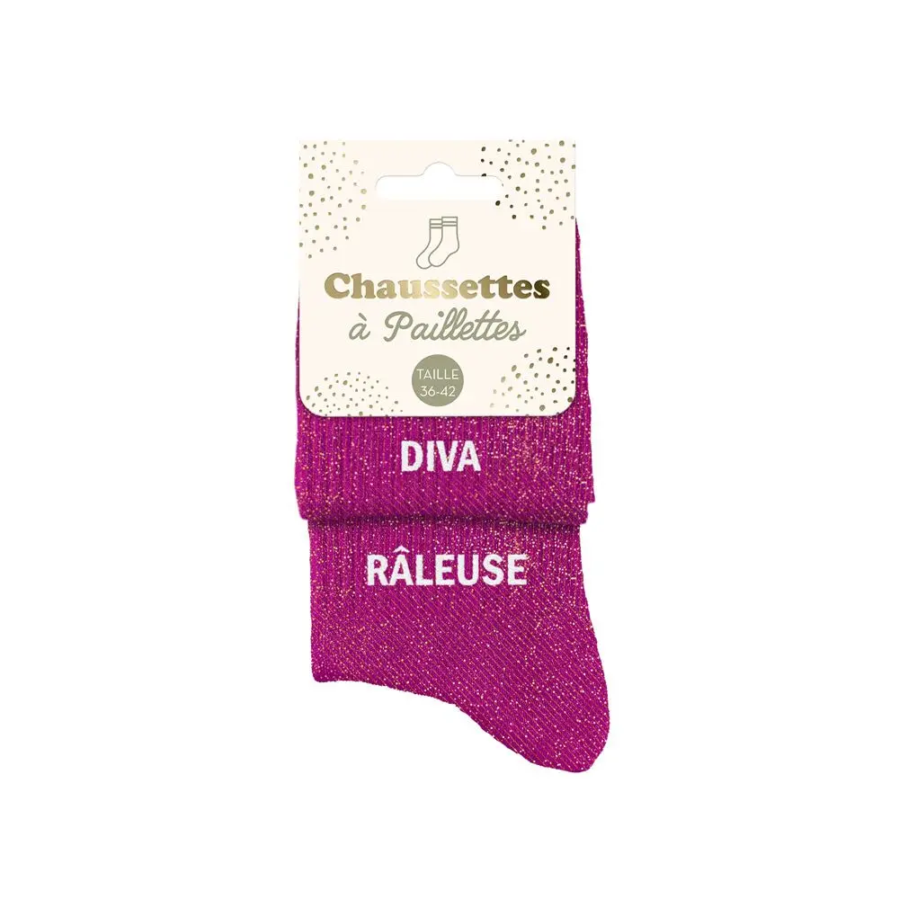 Chaussettes Paillettes Duo Diva Râleuse