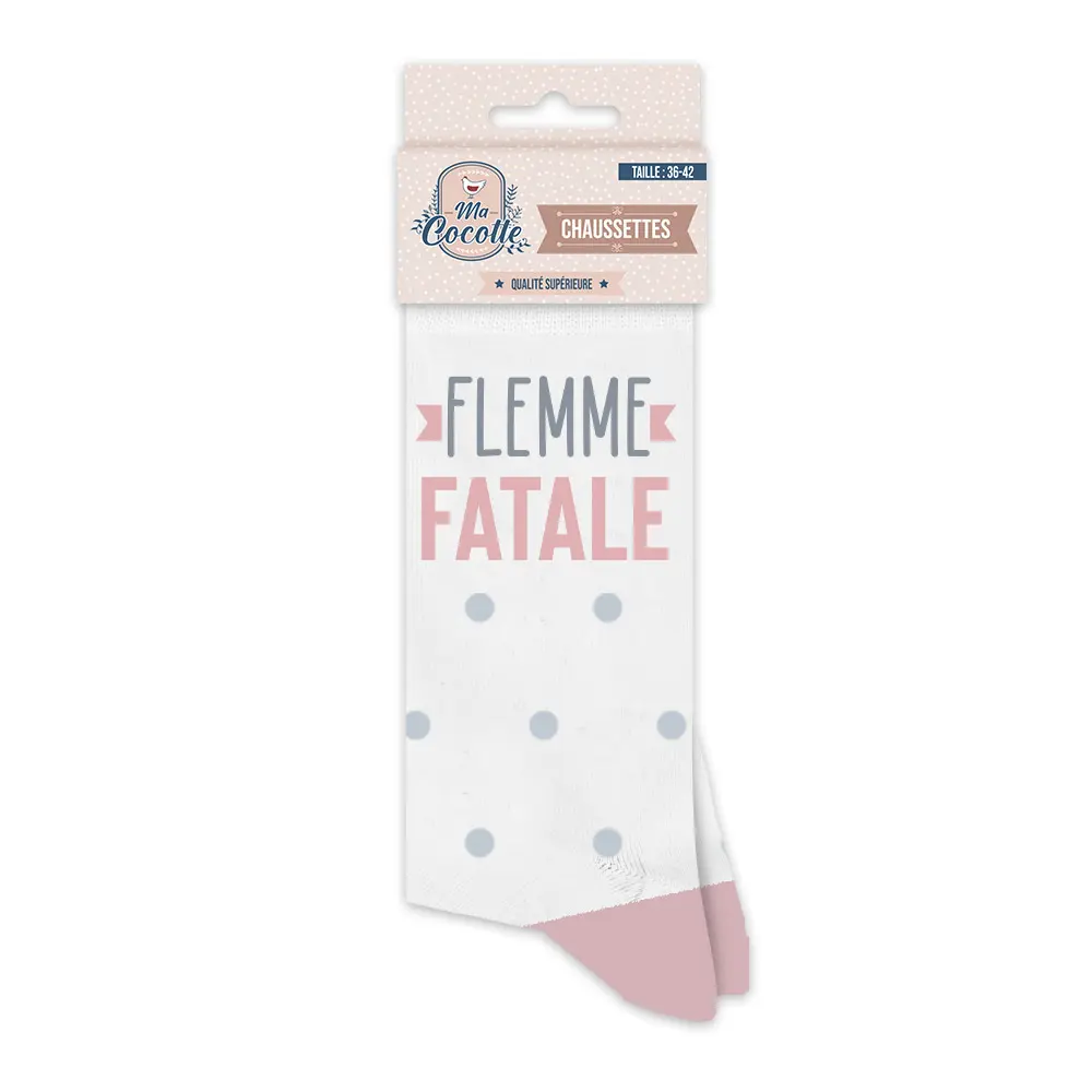 Chaussettes Cocotte "Flemme Fatale"