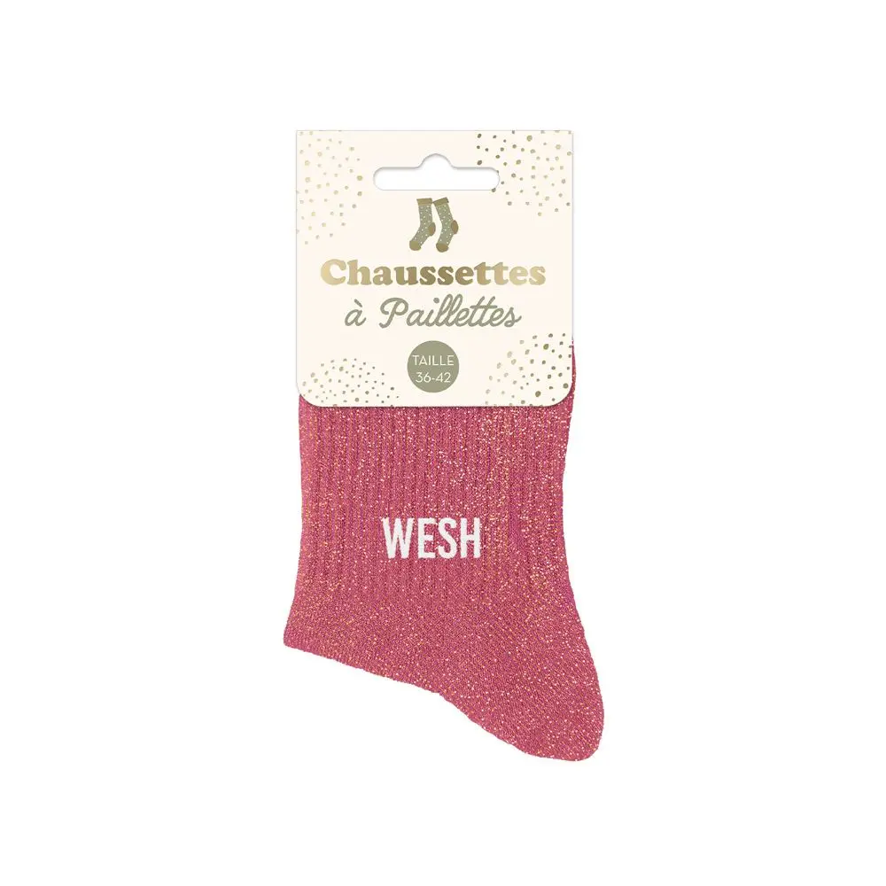 [STC-CD10017V05] Chaussettes Courtes Paillettes Wesh