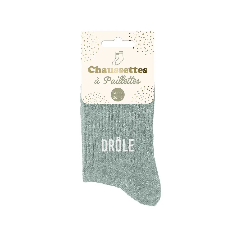 [STC-CD8425V16] Chaussettes Paillettes Drole