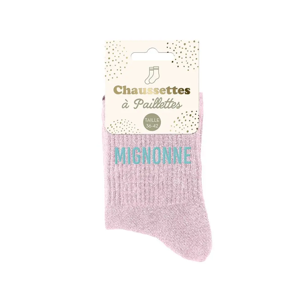 [STC-CD8425V39] Chaussettes Paillettes Mignonne