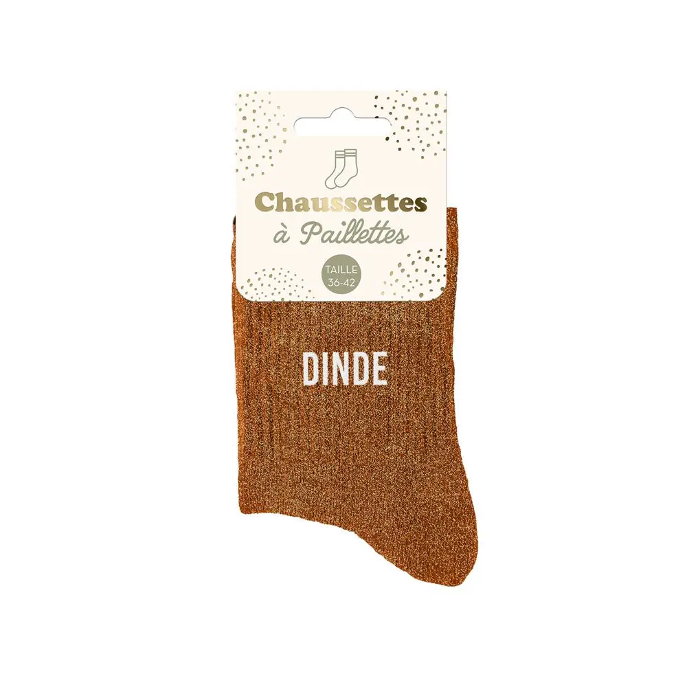 Chaussettes Paillettes Dinde**