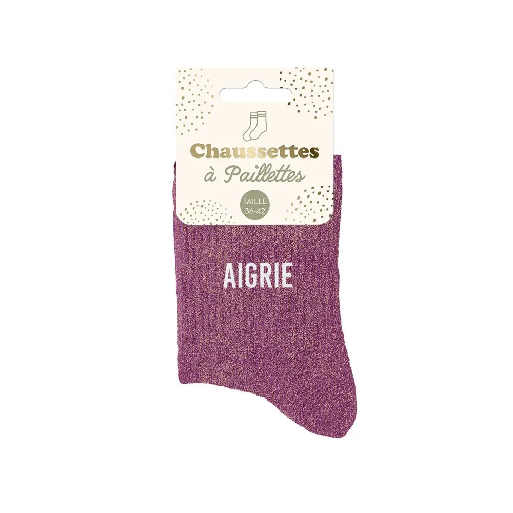 [STC-CD8425V51] Chaussettes Paillettes Aigrie