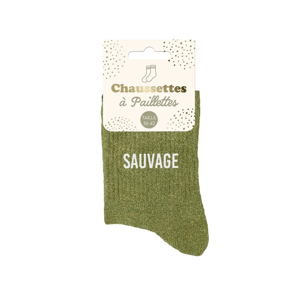 [STC-CD8425V56] Chaussettes Paillettes Sauvage**