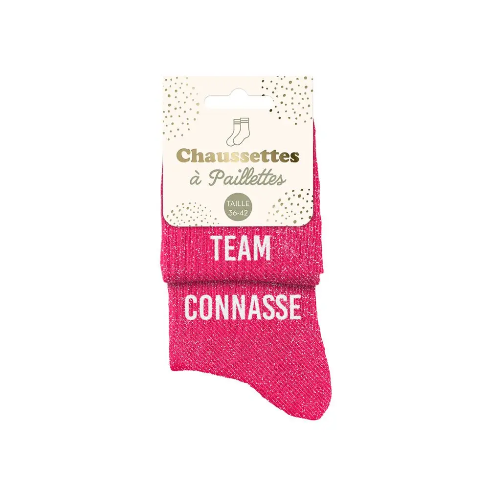 [STC-CD10167V23] Chaussettes Paillettes Duo Team Connasse