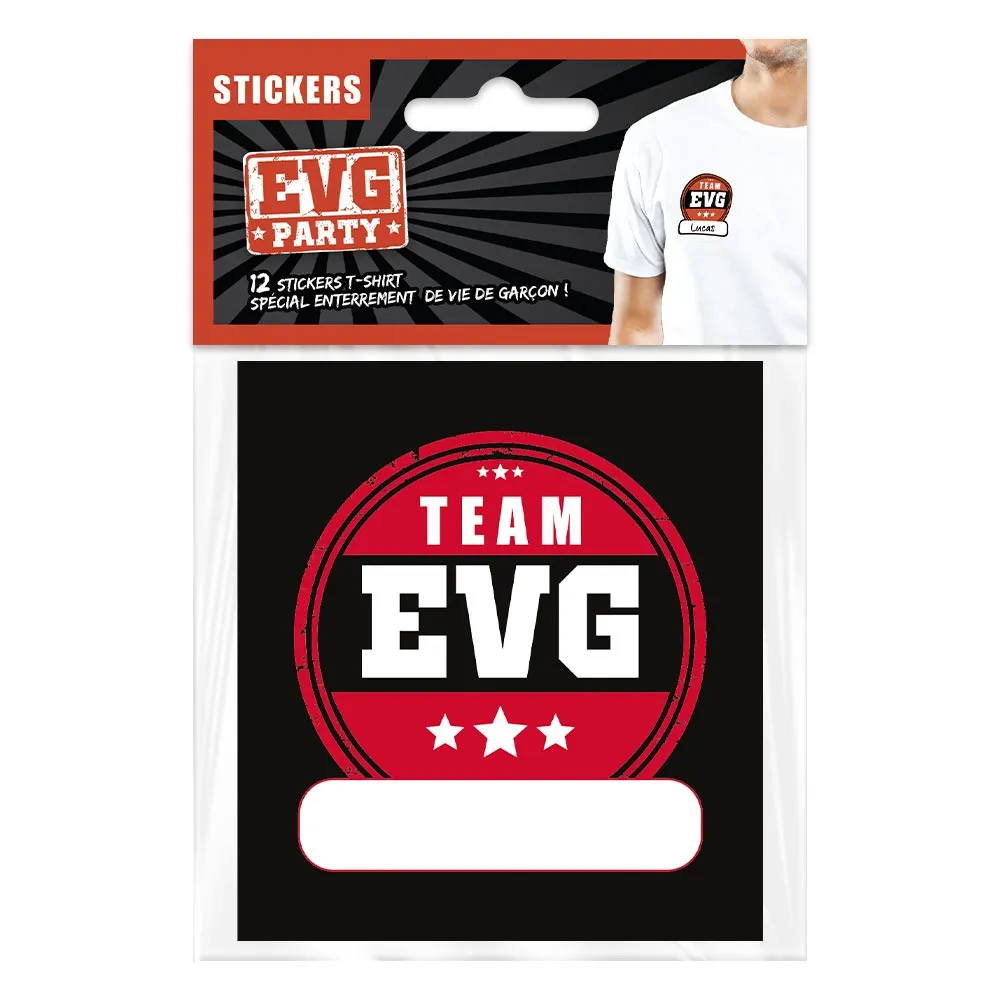 Pack 12 Stickers Textile Evg