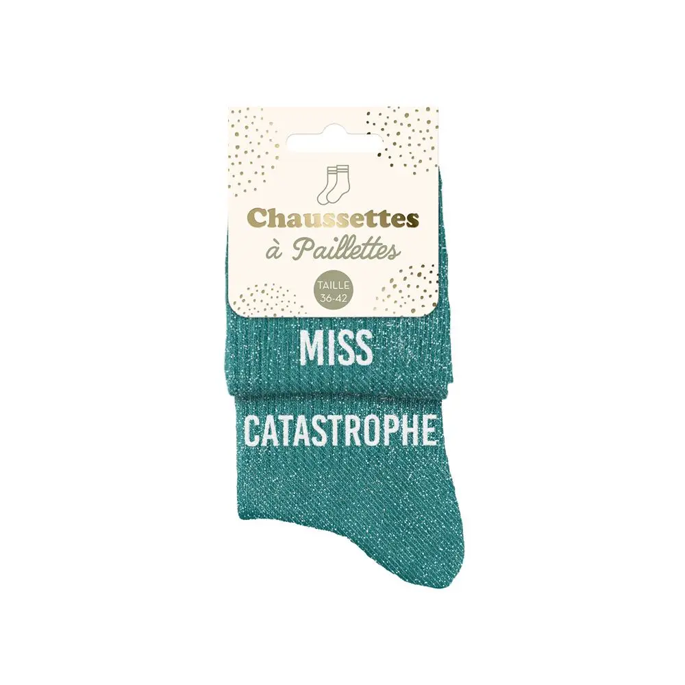 [STC-CD10167V29] Chaussettes Paillettes Duo Miss Catastrophe