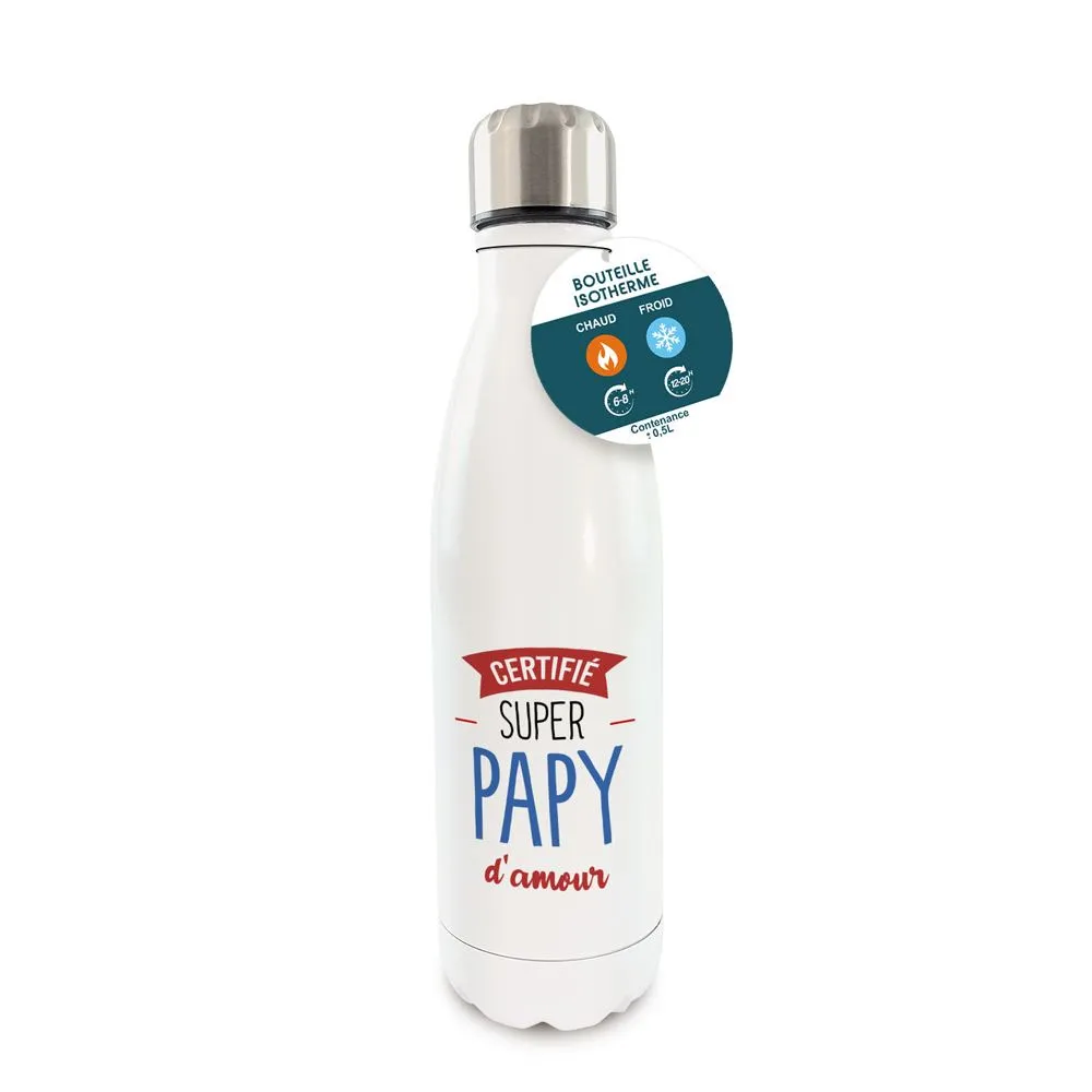 [STC-CD10103V07] Gourde Isotherme Certifie Super Papy D Amour