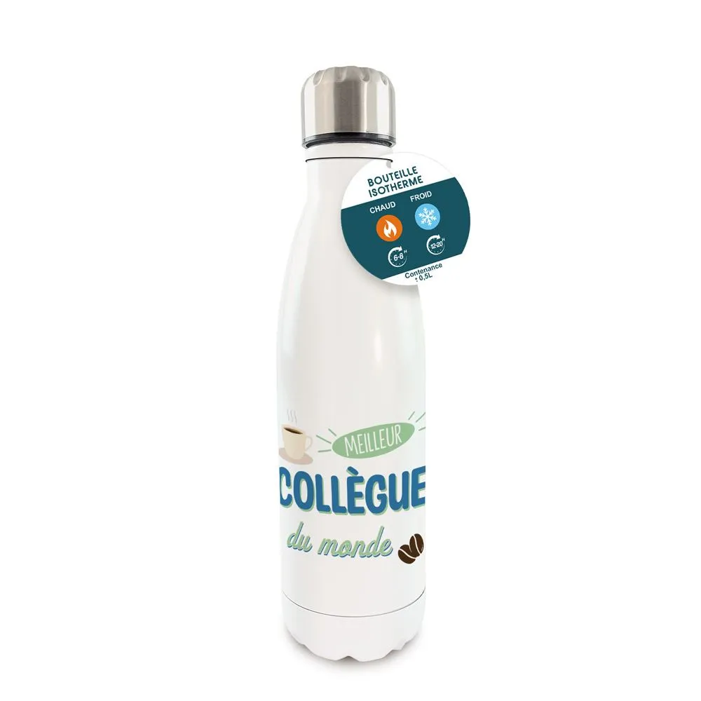[STC-CD10103V28] Gourde Isotherme Meilleur Collegue Du Monde