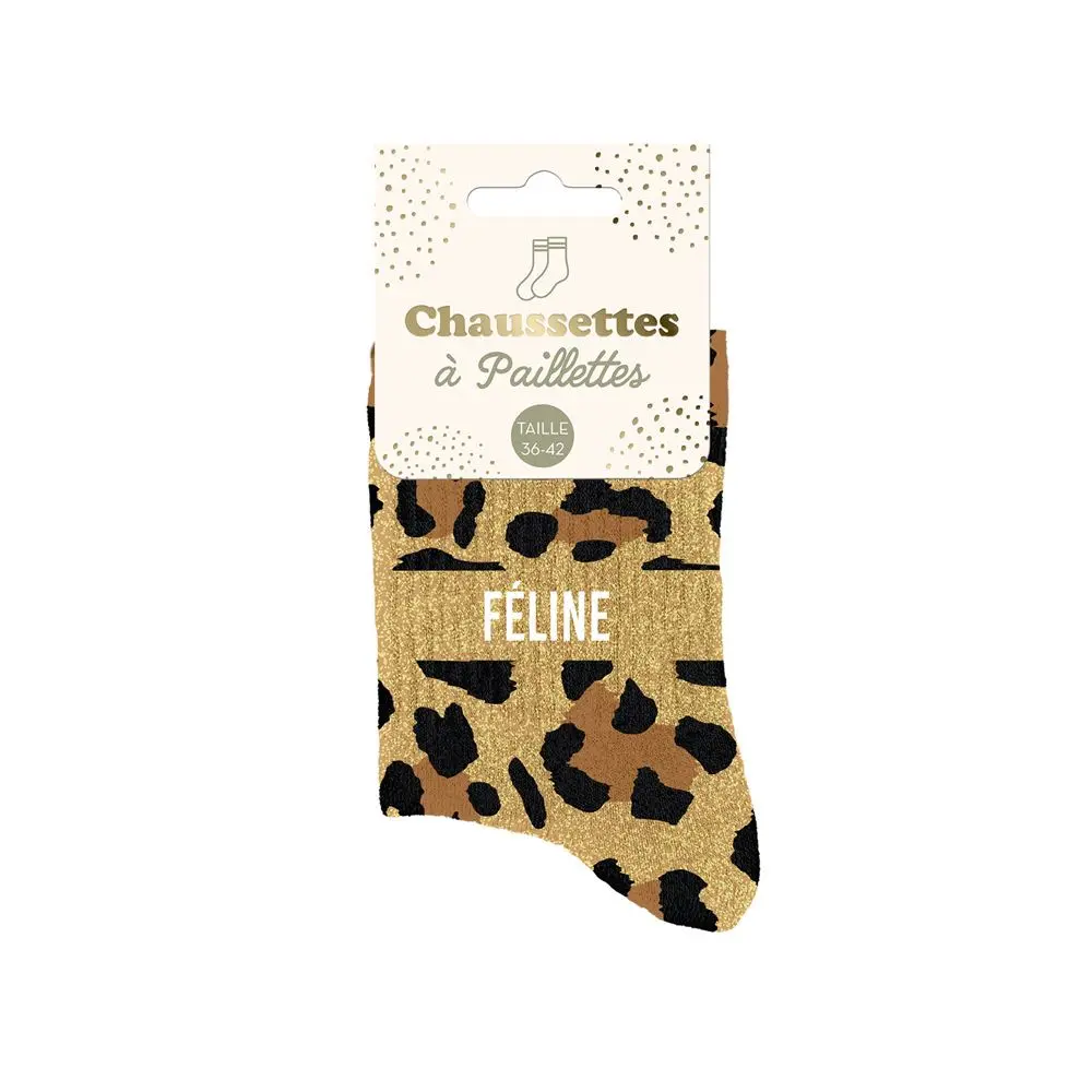 [STC-CD10254V01] Chaussettes Paillettes Feline