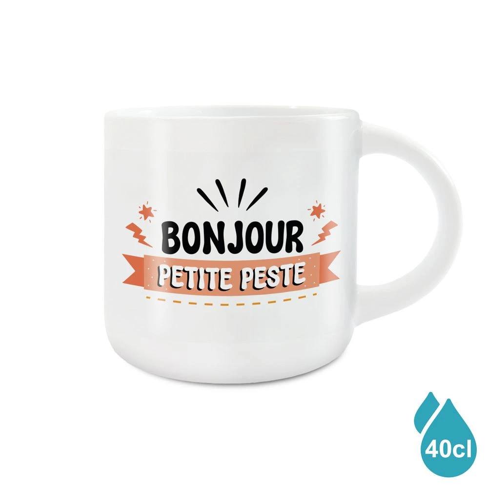 [STC-CD10128V26] Grand Mug Bonjour Petite Peste