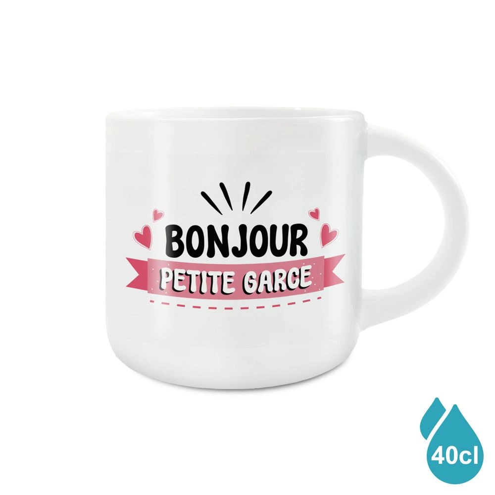 [STC-CD10128V28] Grand Mug Bonjour Petite Garce