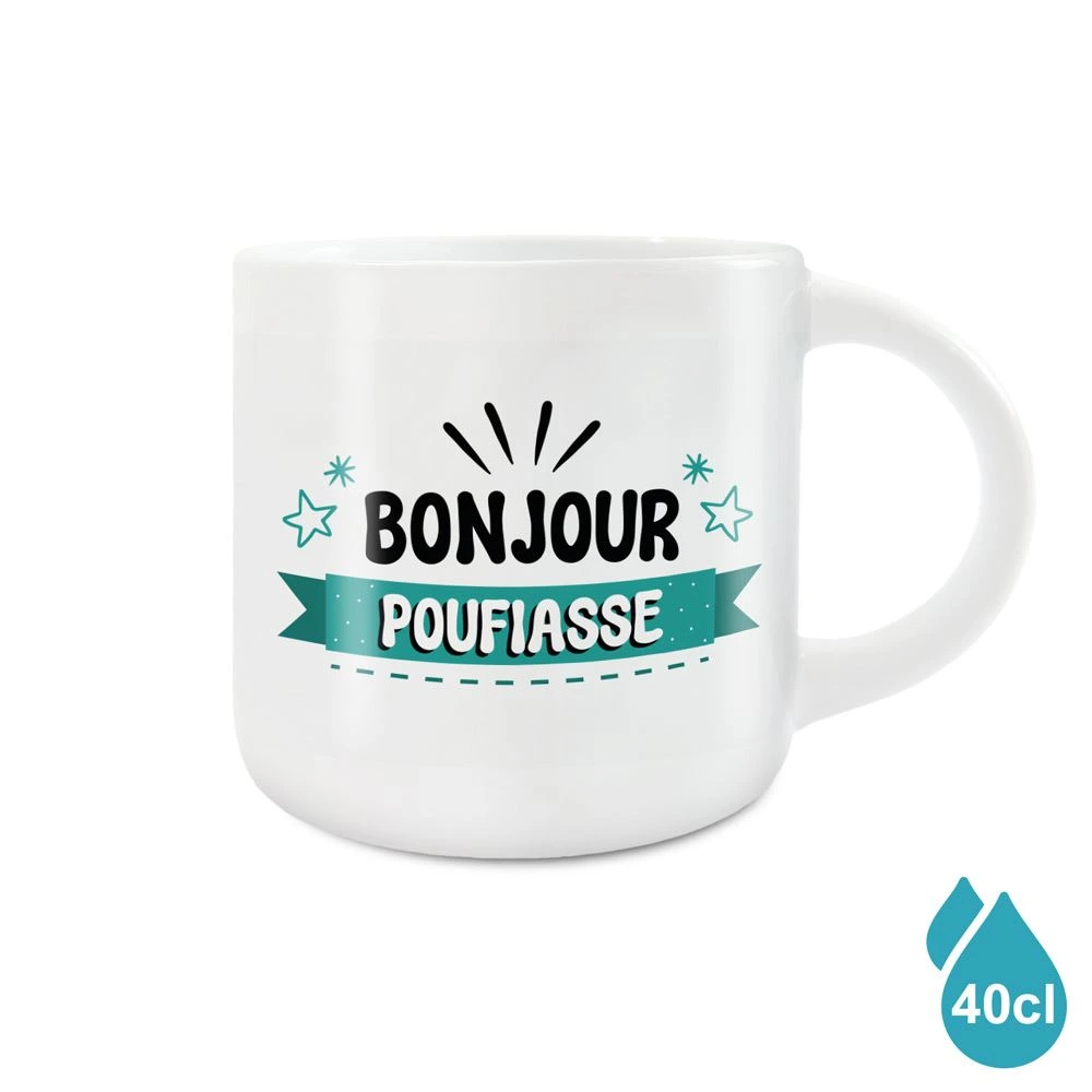 [STC-CD10128V29] Grand Mug Bonjour Poufiasse