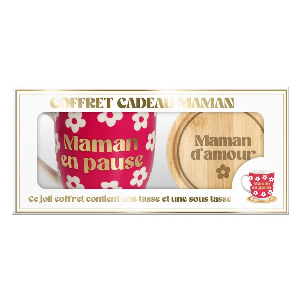 [STC-CD9763] Coffret Cadeau Tasse Maman En Pause