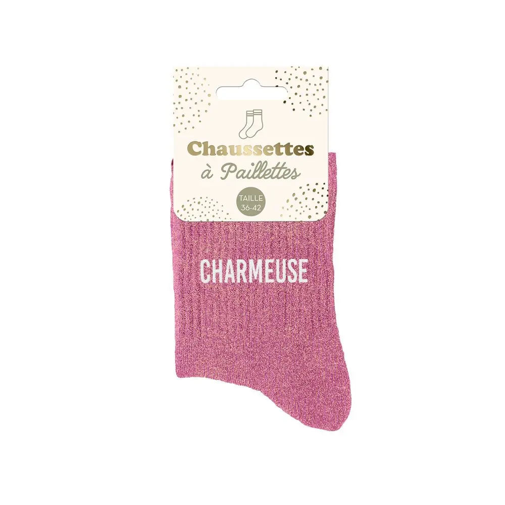 [STC-CD8425V59] Chaussettes Paillettes Charmeuse