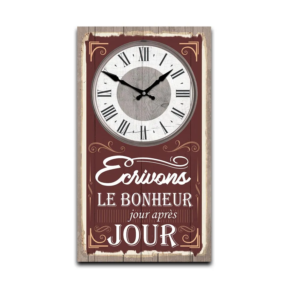 Horloge Bistrot "Ecrivons"