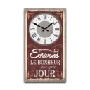 Horloge Bistrot "Ecrivons"
