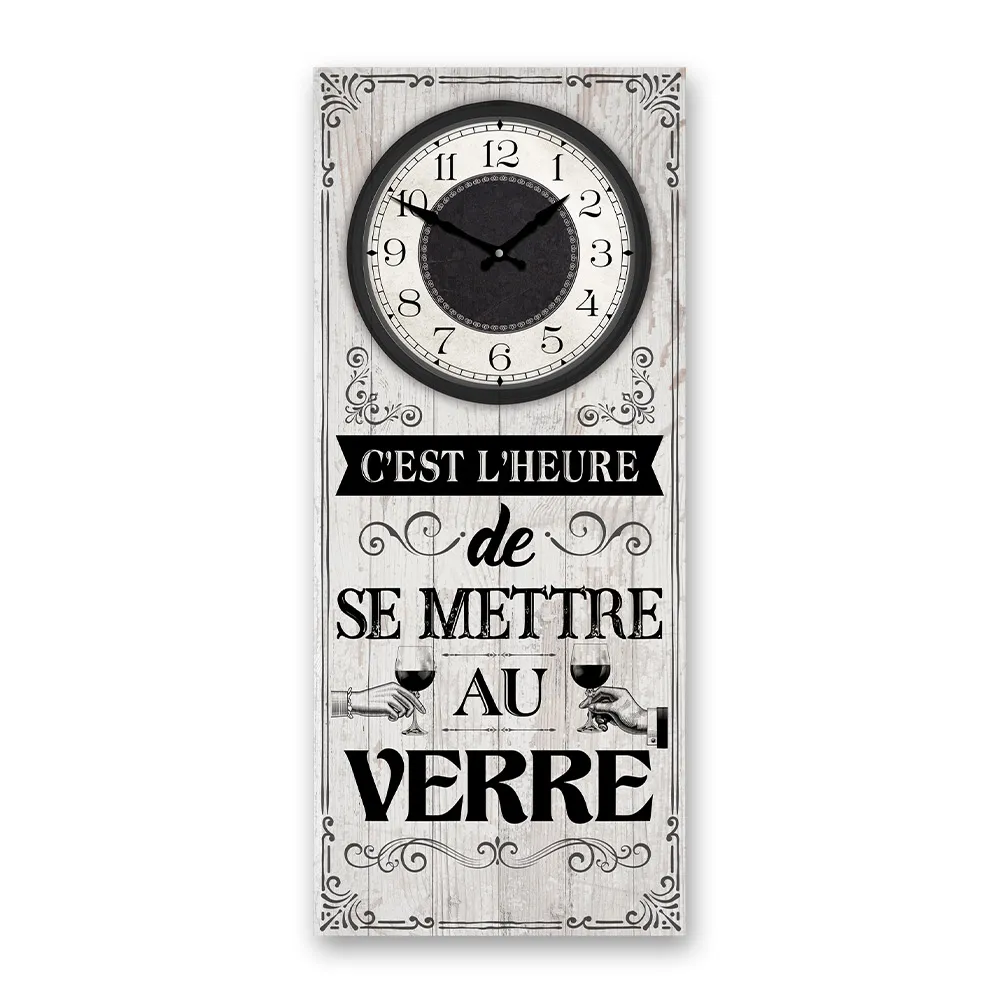 Horloge Rect."Se Mettre Au Verre"