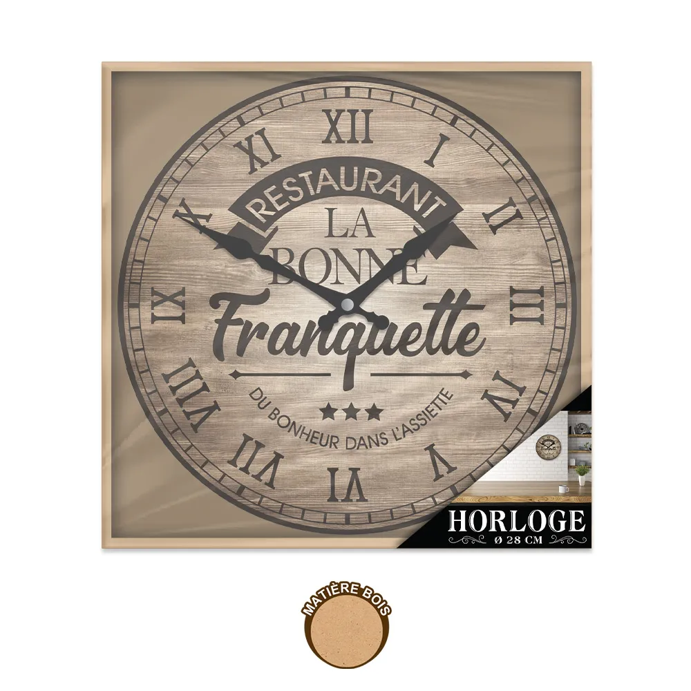 Horloge Ronde "Bonne Franquette"