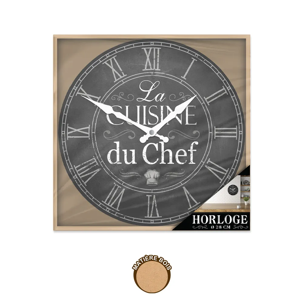 Horloge Ronde "Cuisine Du Chef"