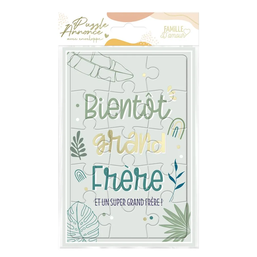 Carte Puzzle Annonce "Grand Frere"