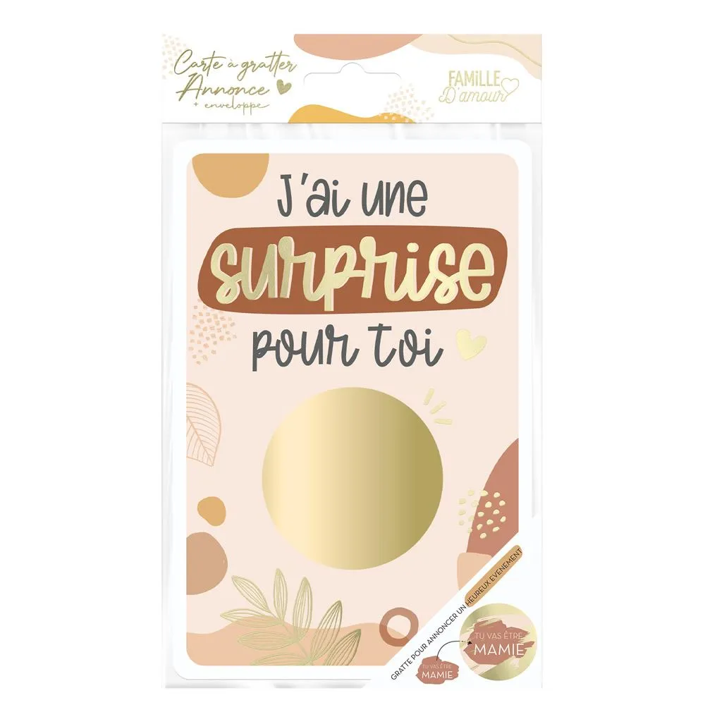 [STC-CD7926V01] Carte A Gratter Annonce "Mamie"