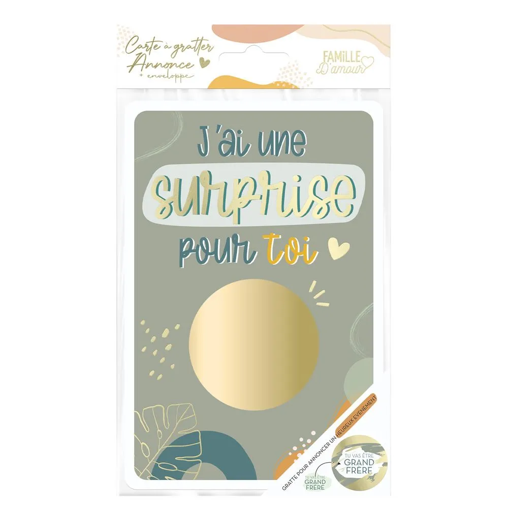 Carte A Gratter Annonce "Frere"