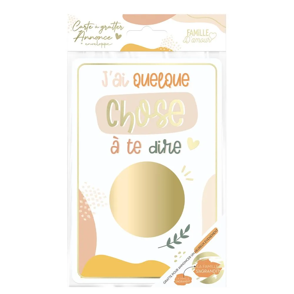 Carte A Gratter Annonce "Famille"