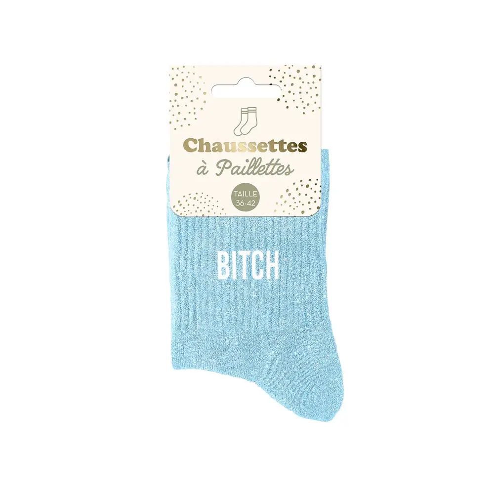 [STC-CD8425V66] Chaussettes Paillettes Bitch