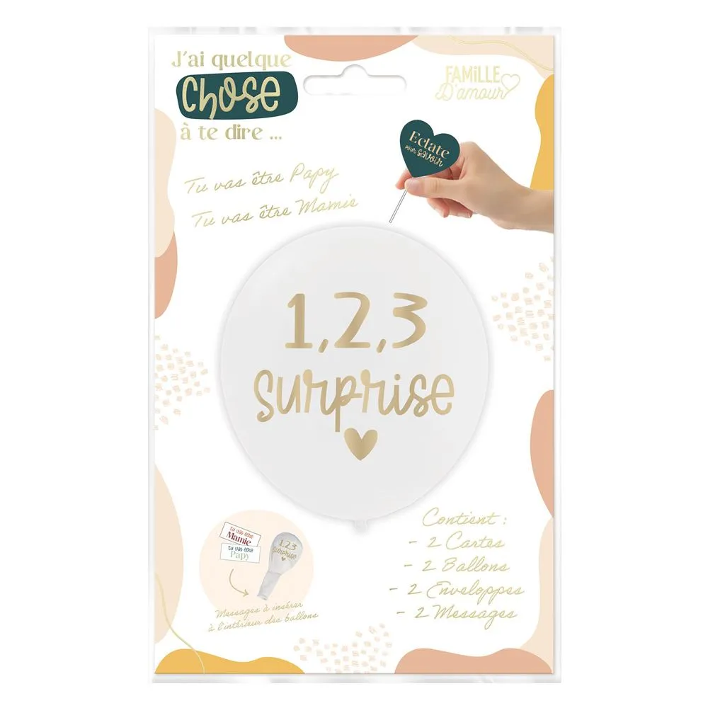 Carte Ballon Annonce "Papy/Mamie"