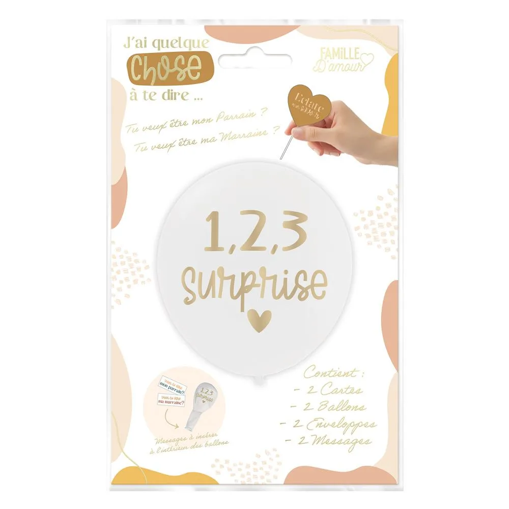 [STC-CD7927V04] Carte Ballon Annonce "Parrain/Marraine"