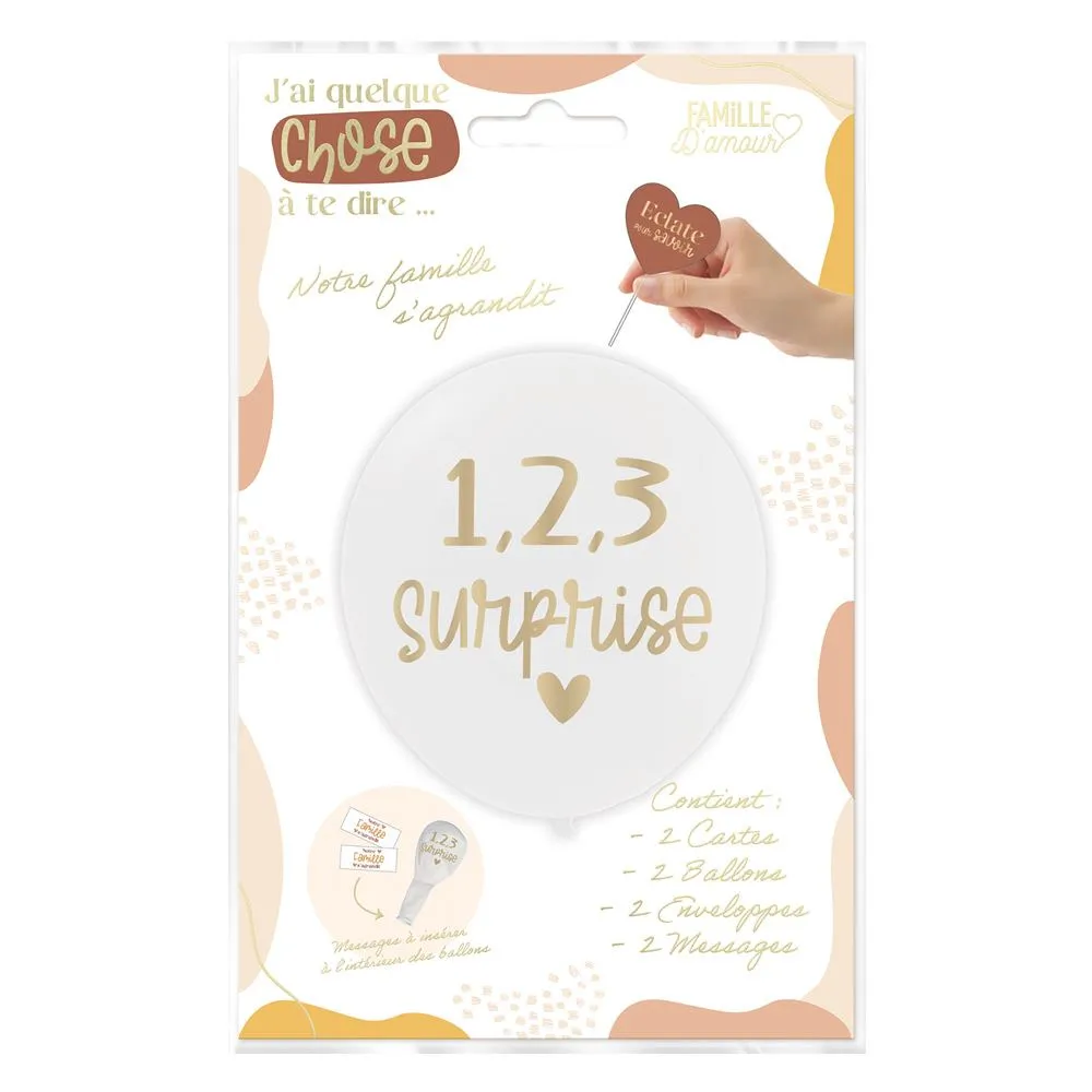 [STC-CD7927V06] Carte Ballon Annonce "Famille"