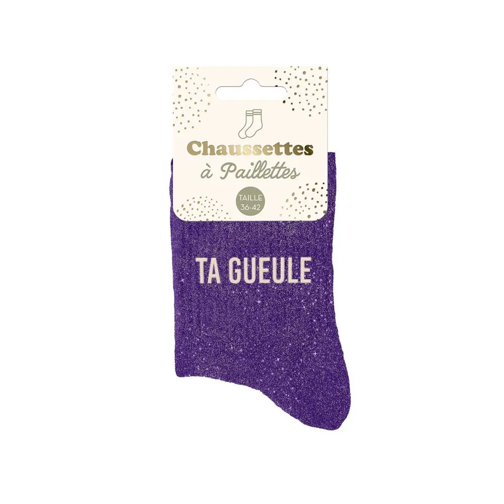 [STC-CD8425V70] Chaussettes Paillettes Ta Gueule