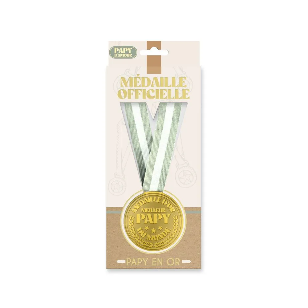 [STC-CD10072] Medaille Dor Meilleur Papy