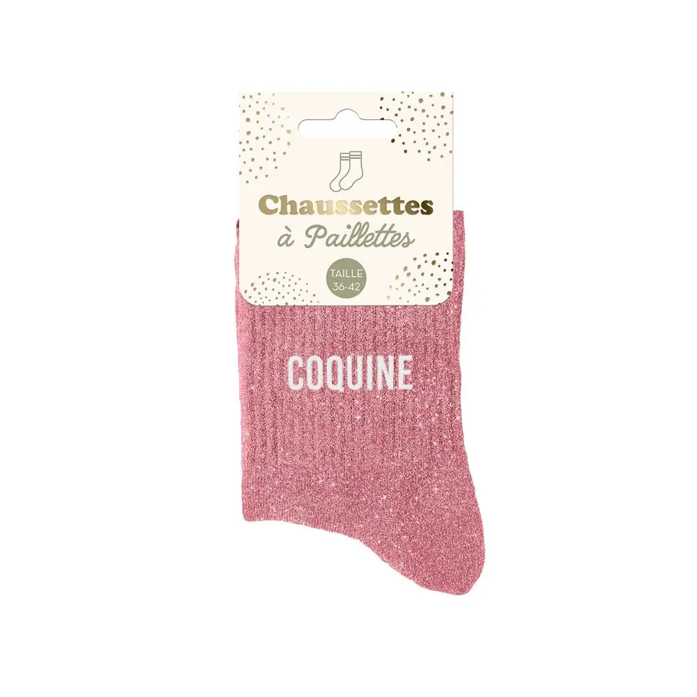 [STC-CD8425V74] Chaussettes Paillettes Coquine