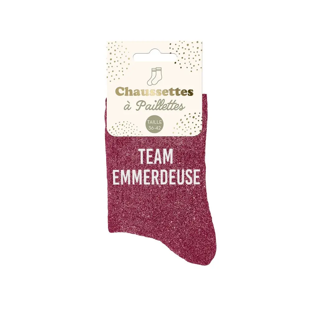 [STC-CD8425V81] Chaussettes Paillettes Team Emmerdeuse