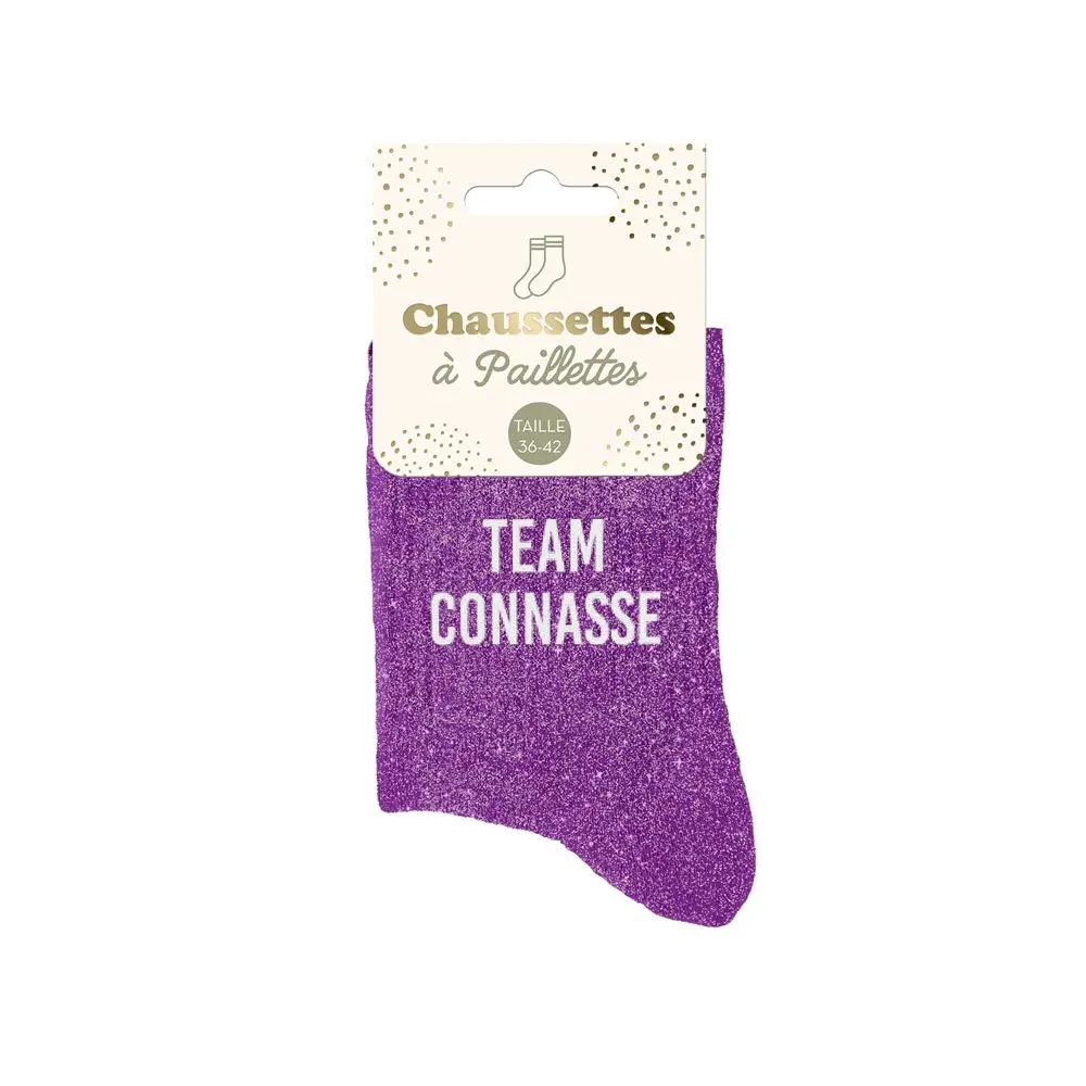 [STC-CD8425V82] Chaussettes Paillettes Team Connasse